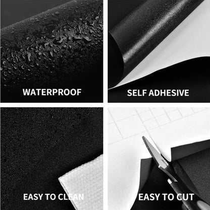 Waterproof Matte Wallpaper Black Vinyl Self-Adhesive Stickers for Wall Furniture Livingroom Contact Paper Home Decor