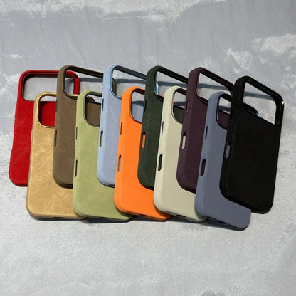Built-in Magnetic Luxury Leather Phone Case for iPhone