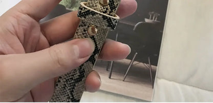 Hot Sale New Fashion Customized PU Leather Leopard Snake Print Slim Belt For Women