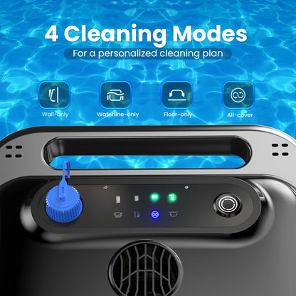 Upgraded Cordless Pool Robot With Powerful Four‑Motor Cleaning.