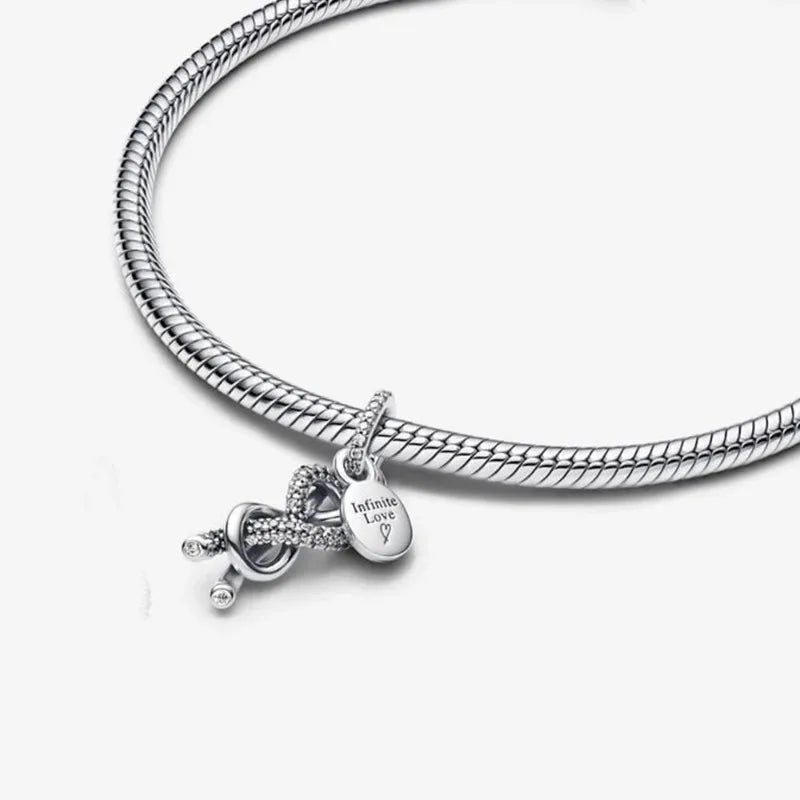 925 Sterling Silver – Mother & Daughter Heart & Star Charms, Glass Hearts & Architectural Designs, DIY Pendants