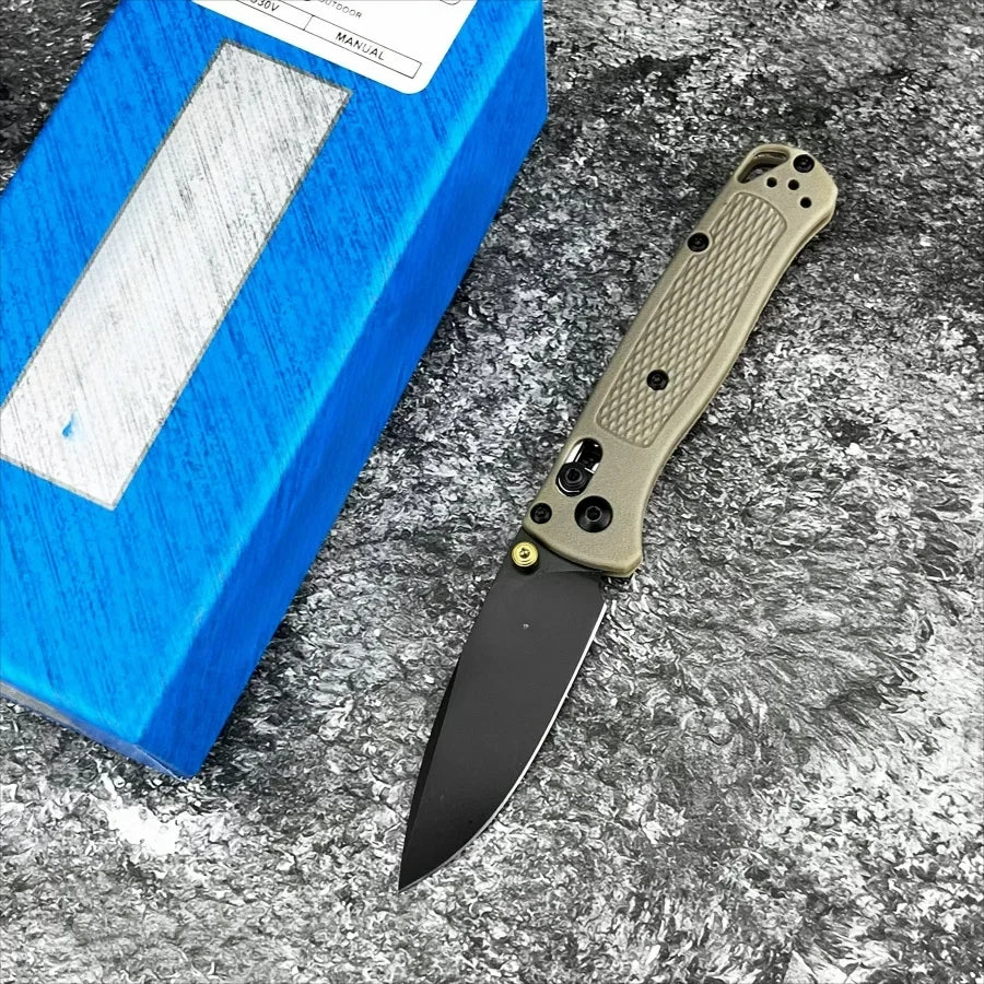 Axle Lock Folding Knife S30V Steel Blade Nylon Fiber Handle Outdoor Camping Survival EDC Practical Cutting Knife