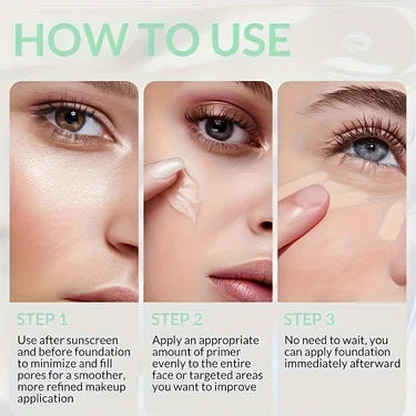 Waterproof Base Transparent Gel Makeup Primer - Full Coverage Matte Foundation With Color Retention, Natural Avocado And Rose Extract