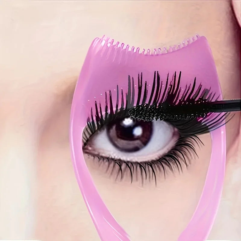 1pc 3D Triple Function Eyelash Assistant Tool, Mascara Applicator Guide, Eyeliner Assistant, -Clumping Eyelash Separator 2042