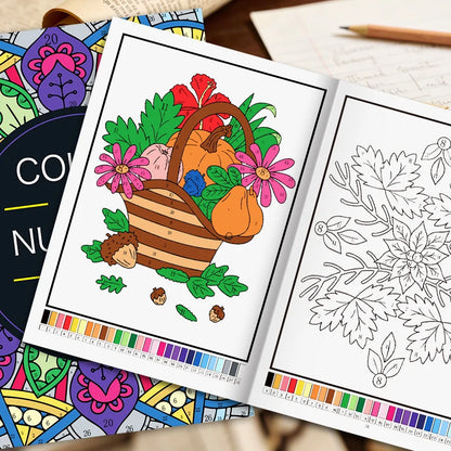 Color by Number for Adults Coloring Book 32 Pages Floral Mandala Design Stress Relief Relaxation Therapy Activity Book