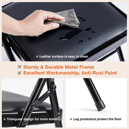 JHK leather folding chairs