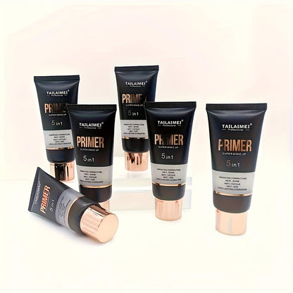 Waterproof Base Transparent Gel Makeup Primer - Full Coverage Matte Foundation With Color Retention, Natural Avocado And Rose Extract