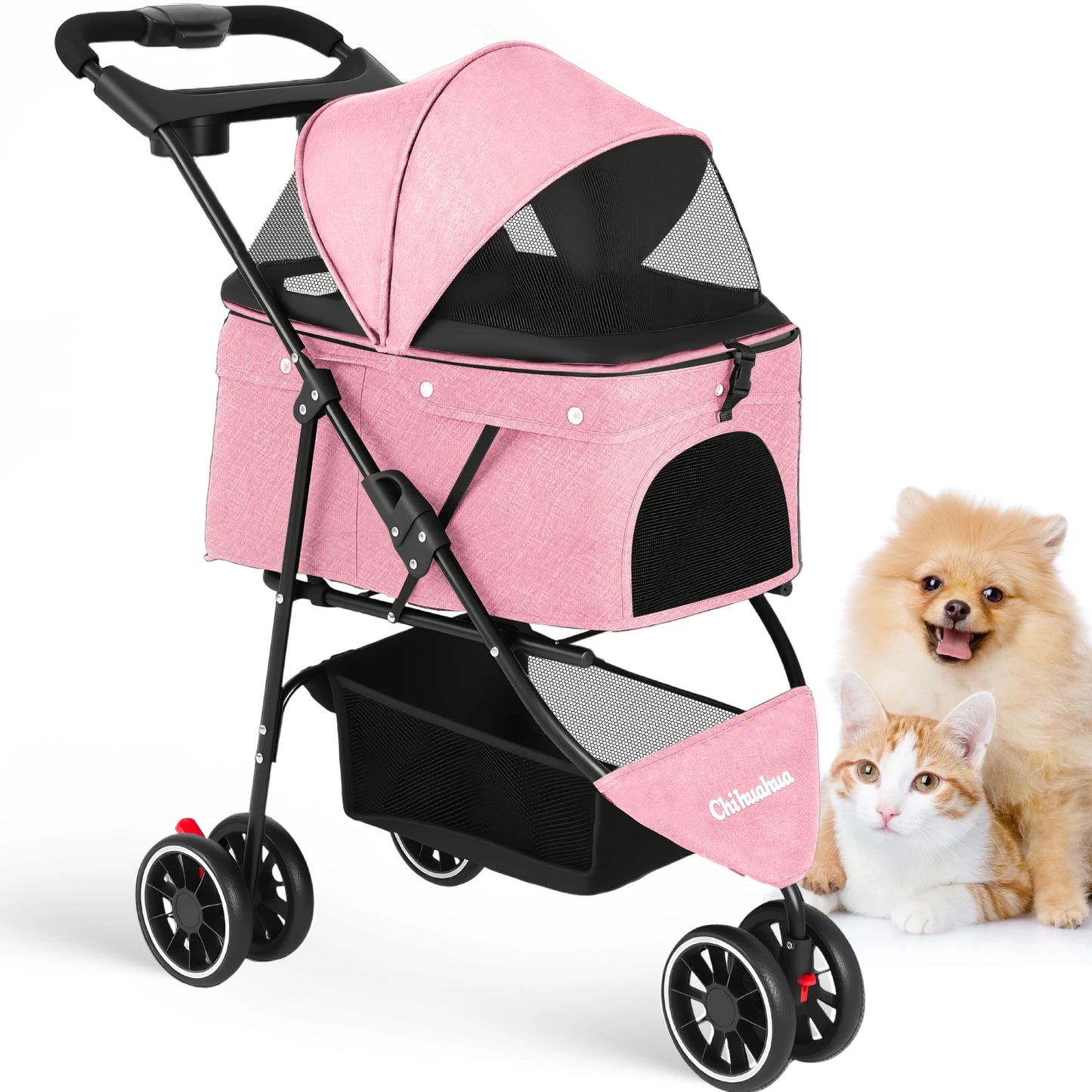 Portable foldable pet stroller