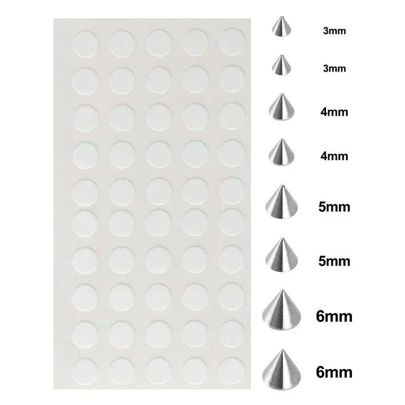 58pcs Non Piercing Lip Nails Sticker Self-adhesive Waterproof Reusable Fake Lip Nail Eyebrow Nose Ring Body Belly Button Jewelry