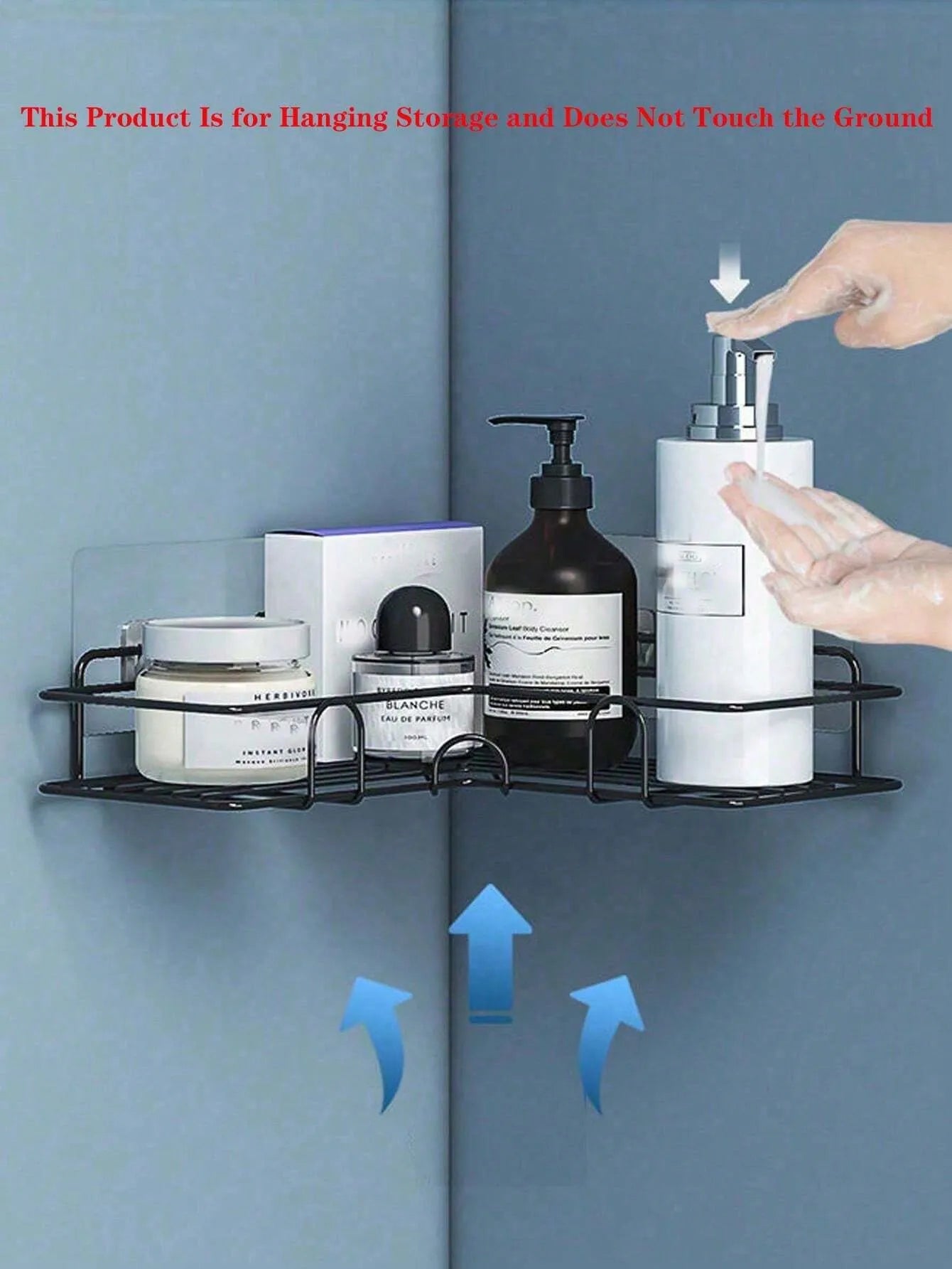 No‑Drill Triangle Bathroom Caddy Multi‑Use Storage Rack.