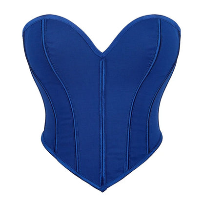 Women Summer Strapless Off Shoulder Corset Camis Crop Tops Backless Bustier Strapless Tube Corselet