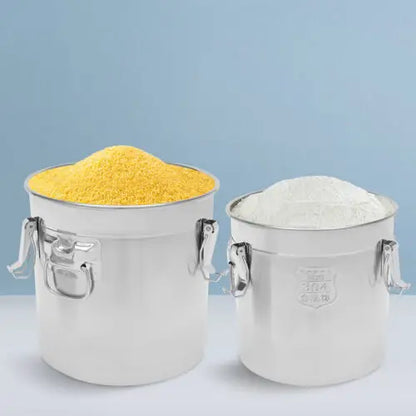 21L/33L Airtight Rice Bucket Canister Food Storage Container 304 Stainless Steel