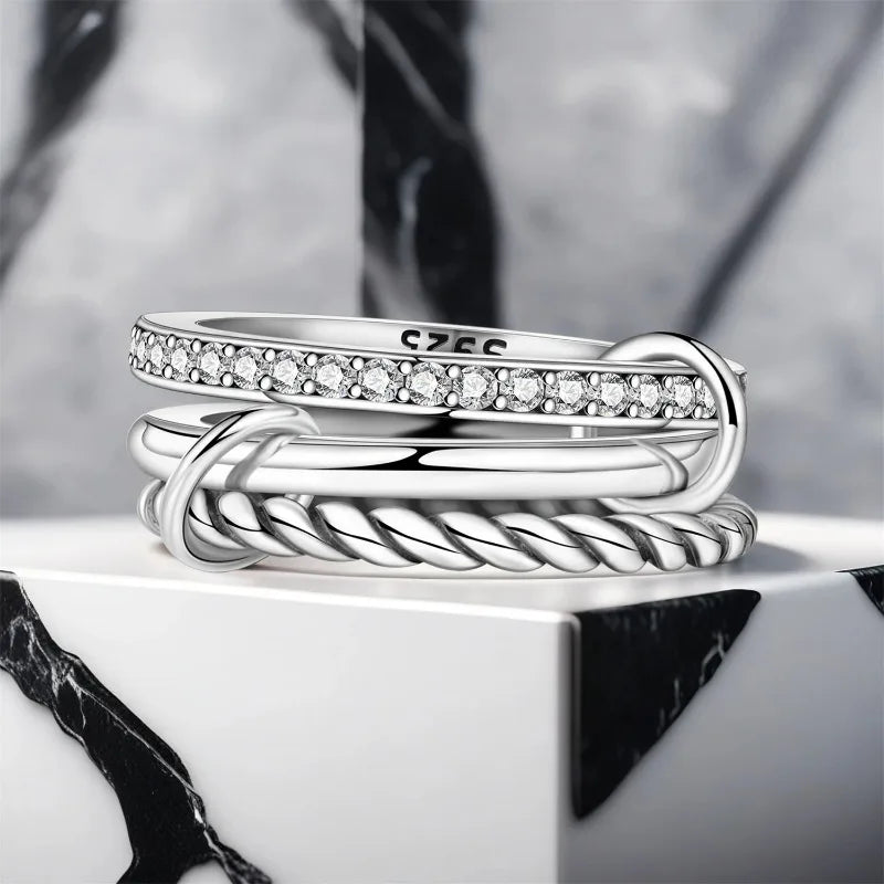 Closed Sterling Silver S925 Ring (Simple Design) – Original Women’s Jewelry for Finger