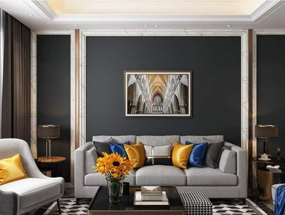 Waterproof Matte Wallpaper Black Vinyl Self-Adhesive Stickers for Wall Furniture Livingroom Contact Paper Home Decor