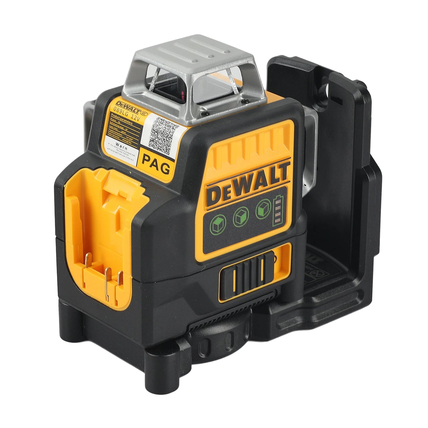 DW089LG 12V Lithium Green Laser Level - 3 Sided 360° Vertical & Horizontal, 12 Line, Ideal for Indoor/Outdoor Projects
