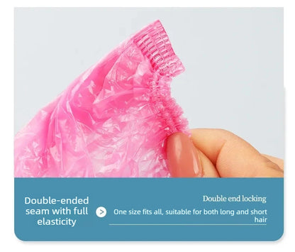 Disposable Shower Cap Covers Sauna Accessories Transparent and Waterproof Disposable Hair Caps Bathroom Products Home