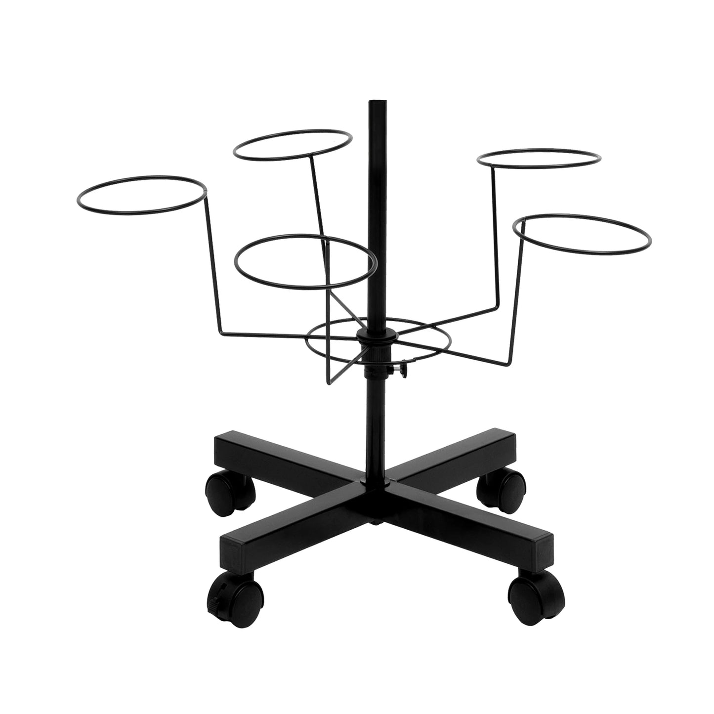 7 Tier Hat Rack Black Freestanding Hat Stand Large Capacity Holds 35 Hats Rotating Display Shelf Space Saving Floor Organizer for Hats Shop Retail Store Home Easy Access