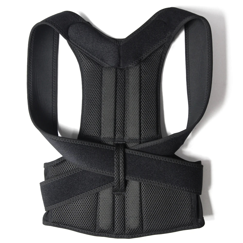 Adjustable lumbar scoliosis posture corrector corset; back support.