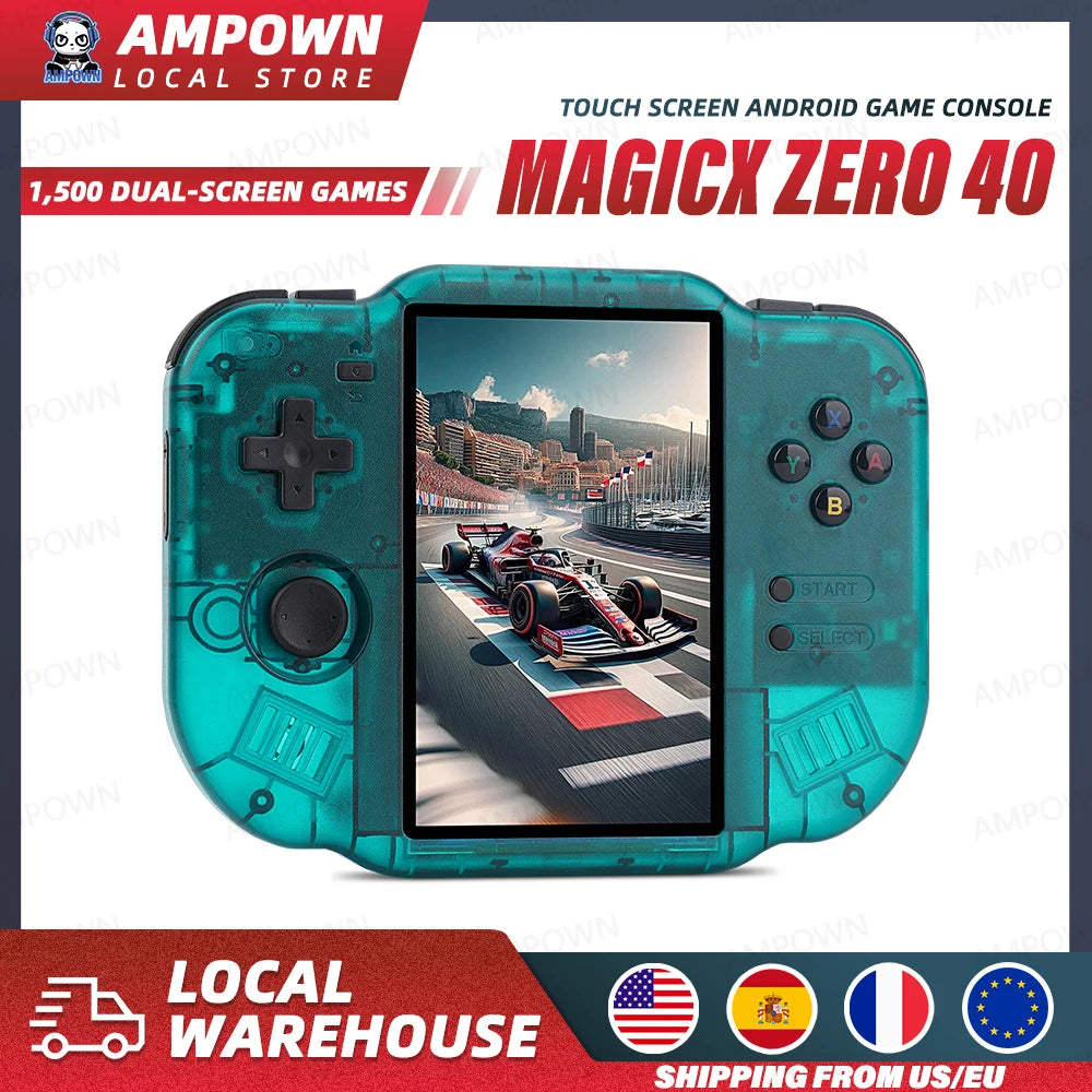 40 Handheld Game Console 4'' IPS Multi-touch Screen Android A133P Magicx Zero40 WiFi Support Vibration Motor for NDS