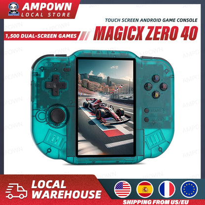 40 Handheld Game Console 4'' IPS Multi-touch Screen Android A133P Magicx Zero40 WiFi Support Vibration Motor for NDS