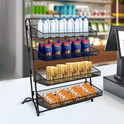 Multifunctional Four‑Tier Retail Counter Display Basket.
