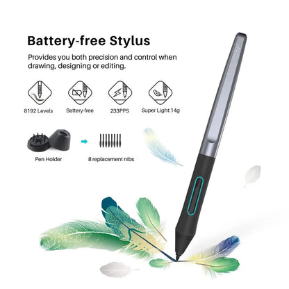 Professional tablet with customizable hotkeys for artists.