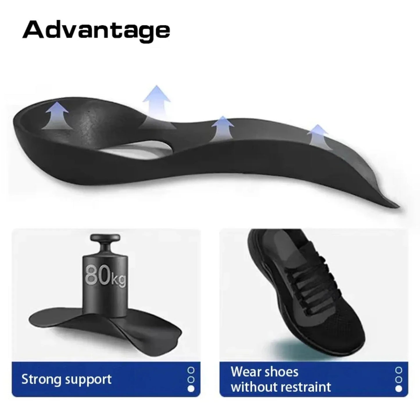 Flat Foot & O-Leg Correction Insoles | Orthopedic Arch Support Insert | Plantar Fasciitis Pain Relief | Unisex Breathable Foot C