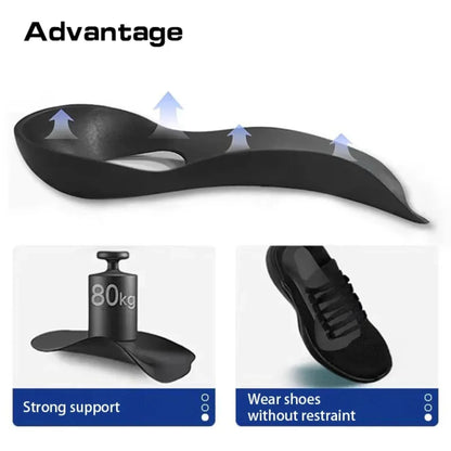 Flat Foot & O-Leg Correction Insoles | Orthopedic Arch Support Insert | Plantar Fasciitis Pain Relief | Unisex Breathable Foot C