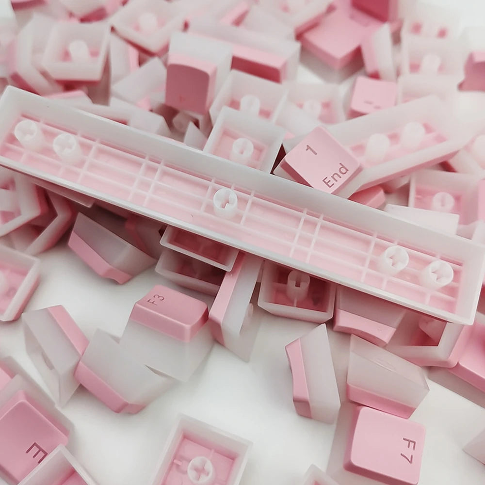129Keys Keyboard Keycap OEM Profile PBT Material Key Cap for Mx Hot Swap Mechanical Keyboard Switch Transparent Pudding Keycaps