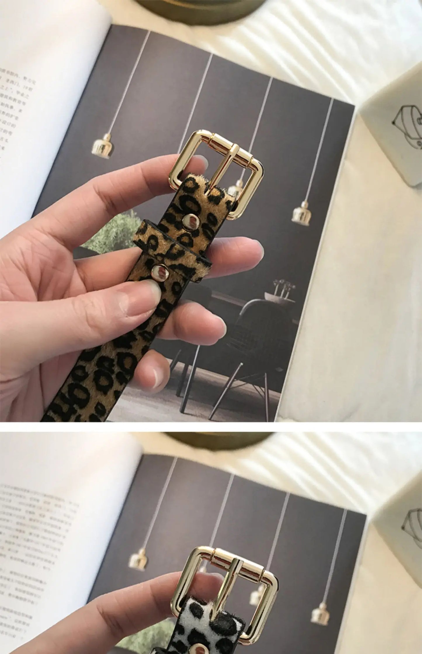 Hot Sale New Fashion Customized PU Leather Leopard Snake Print Slim Belt For Women