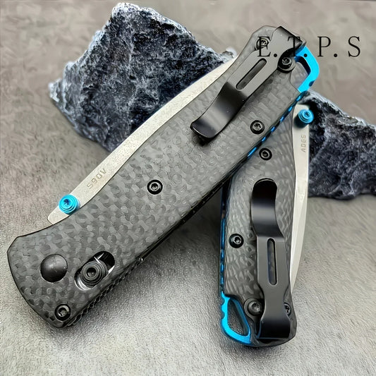 BM 535-3 533-3 Axis Folding Knife Carbon Fiber Handle Outdoor Camping Pocket EDC Tool Portable Pocket Clip