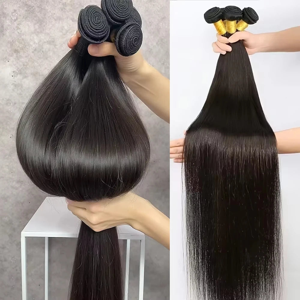 HD 4x4 5x5 13x4 Closure With Bundles Indian Straight Human Hair Bundle With Frontal Invisible Melt Skin HD Lace 3 4 Bundle Weave