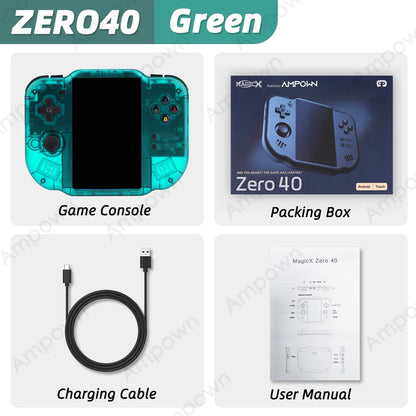 40 Handheld Game Console 4'' IPS Multi-touch Screen Android A133P Magicx Zero40 WiFi Support Vibration Motor for NDS