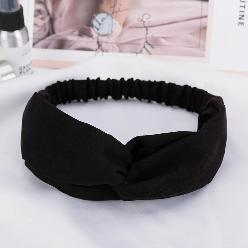 2026 New Design Fashion Women Summer Style Headbands Bohemian Girl Cross Turban Bandage Bandanas Hairbands Hair Accessories