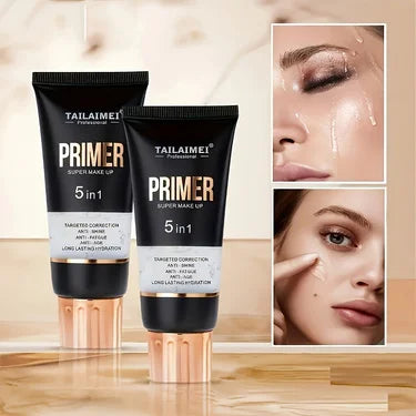 Waterproof Base Transparent Gel Makeup Primer - Full Coverage Matte Foundation With Color Retention, Natural Avocado And Rose Extract