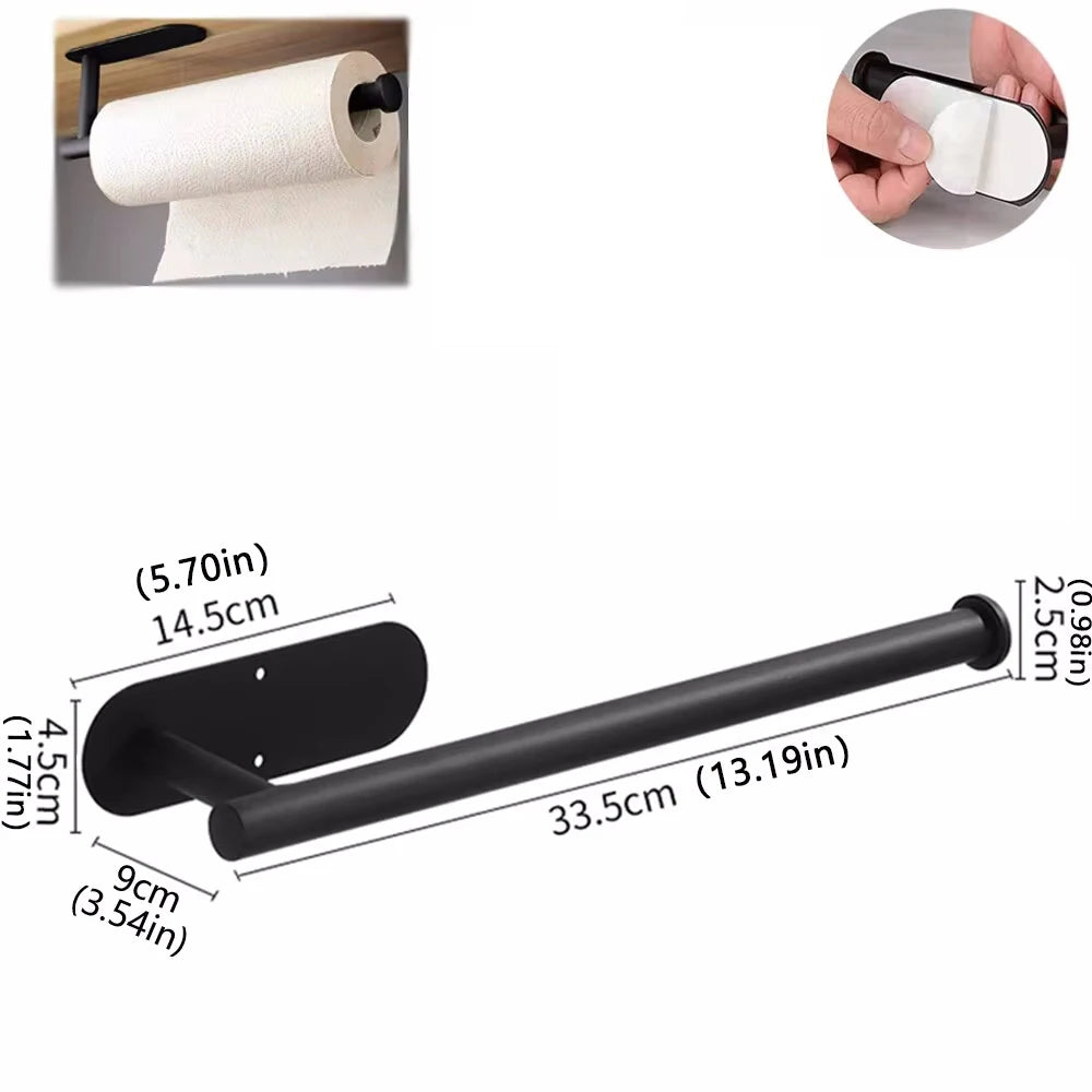 Adhesive Kitchen Paper Towel Holder And Bathroom Organizer.