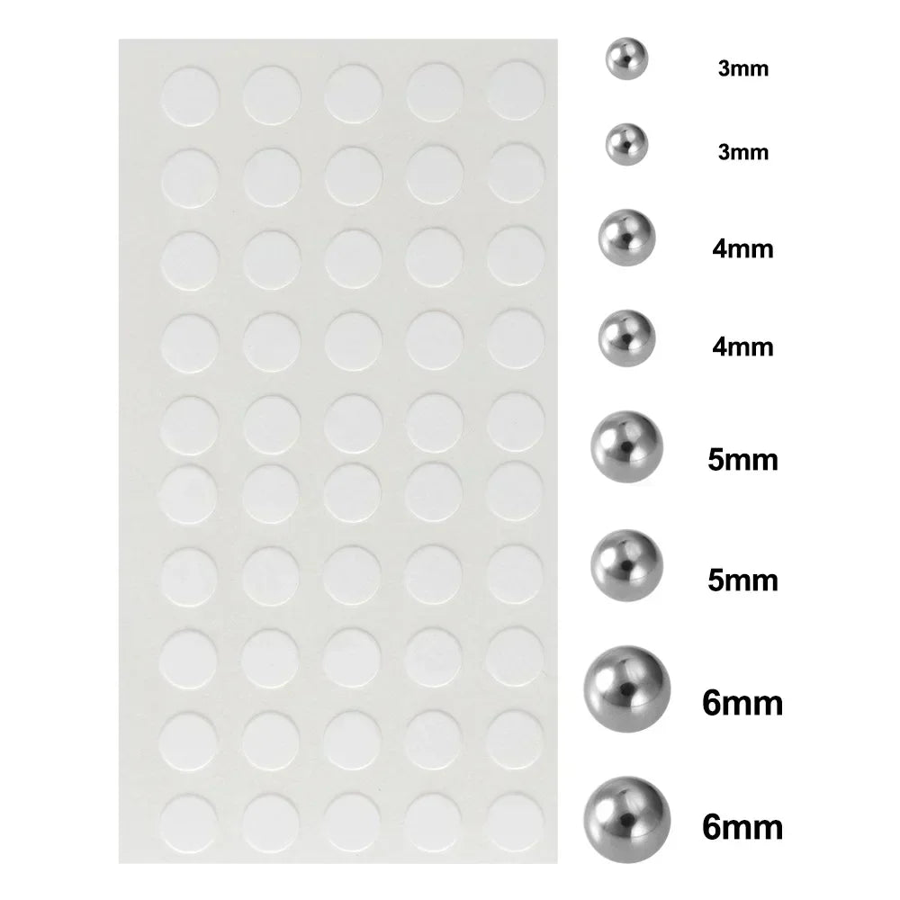 58pcs Non Piercing Lip Nails Sticker Self-adhesive Waterproof Reusable Fake Lip Nail Eyebrow Nose Ring Body Belly Button Jewelry