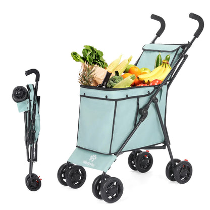 Portable multifunction cart for pets, shopping, picnics.