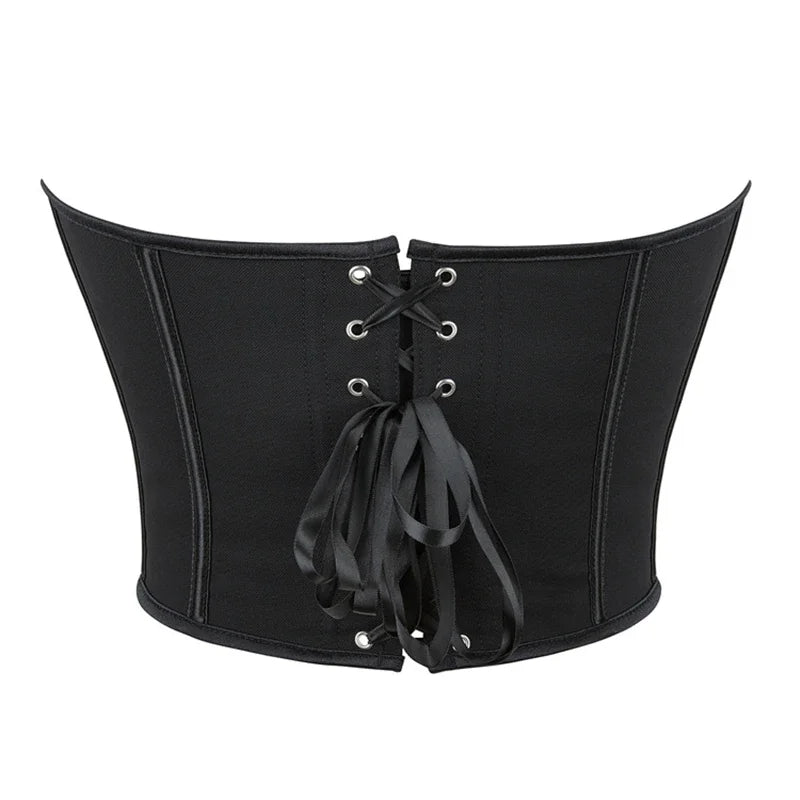 Women Summer Strapless Off Shoulder Corset Camis Crop Tops Backless Bustier Strapless Tube Corselet