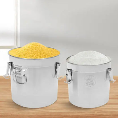 21L/33L Airtight Rice Bucket Canister Food Storage Container 304 Stainless Steel
