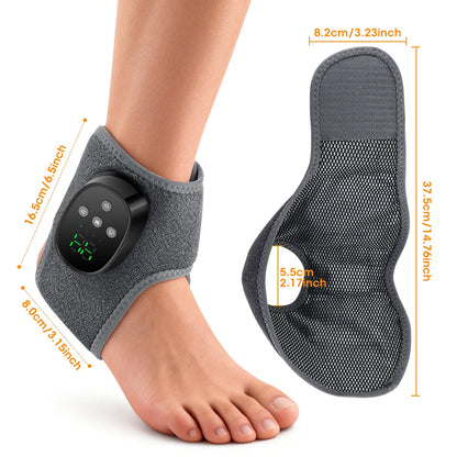 Heated Wrist & Foot Massager for Carpal Tunnel, Cordless Hand Wrist Brace with 5 Heat & 3 Vibration Modes, Arthritis Pain Relief
