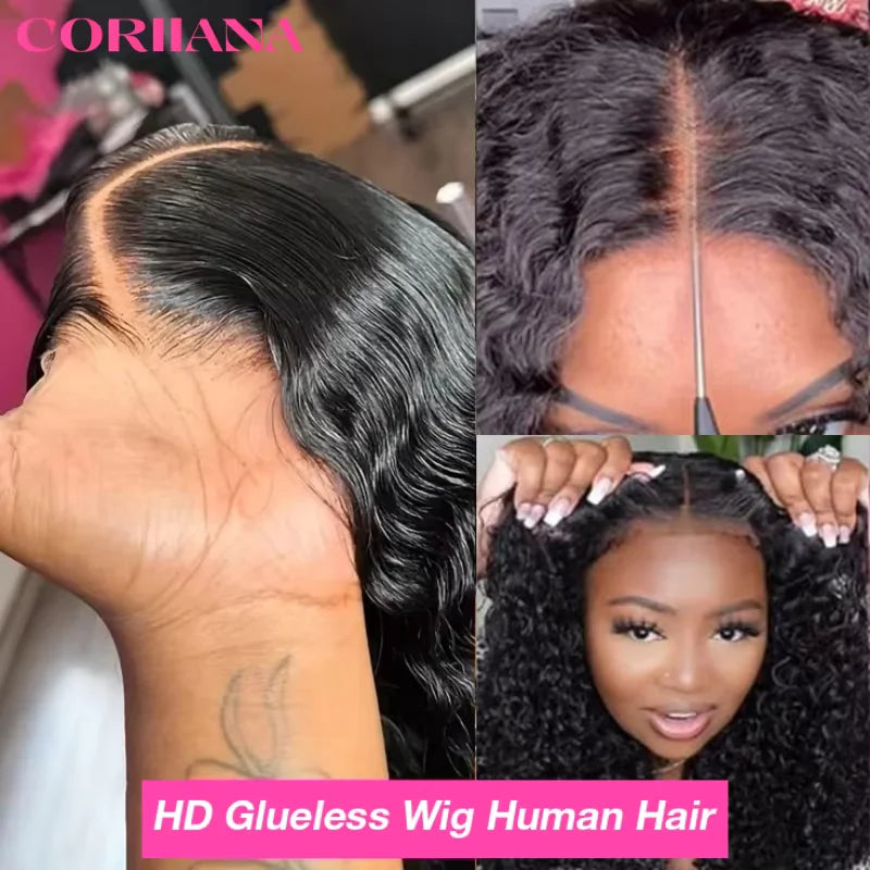 Wear And Go Water Wave 13x6 Hd Glueless Wig Human Hair For Women 7x5 Frontal Curly Lace Front Wigs On Clearance Sale 250 Density