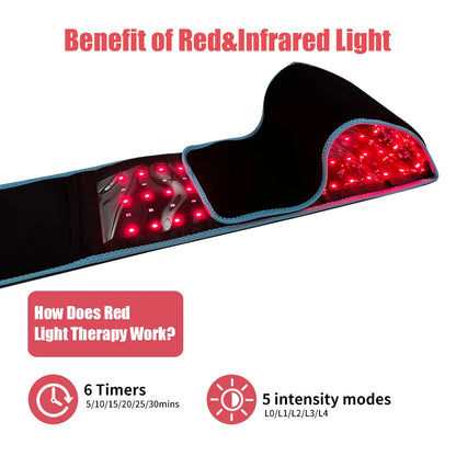 660nm 850nm red light wrap; relaxes muscles