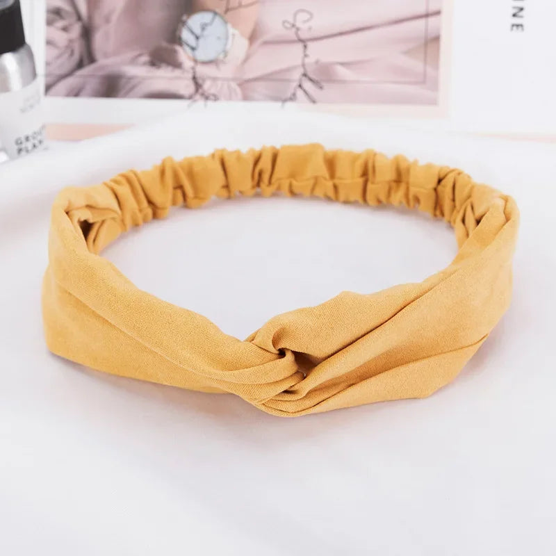 2026 New Design Fashion Women Summer Style Headbands Bohemian Girl Cross Turban Bandage Bandanas Hairbands Hair Accessories
