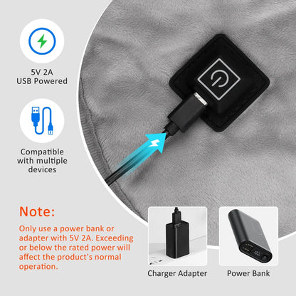 Electric Heating Shoulder Neck Pad Massager Three Gear Hot Compress Cervical Shawl Warmer USB for Shoulder Neck Back Relax Brace