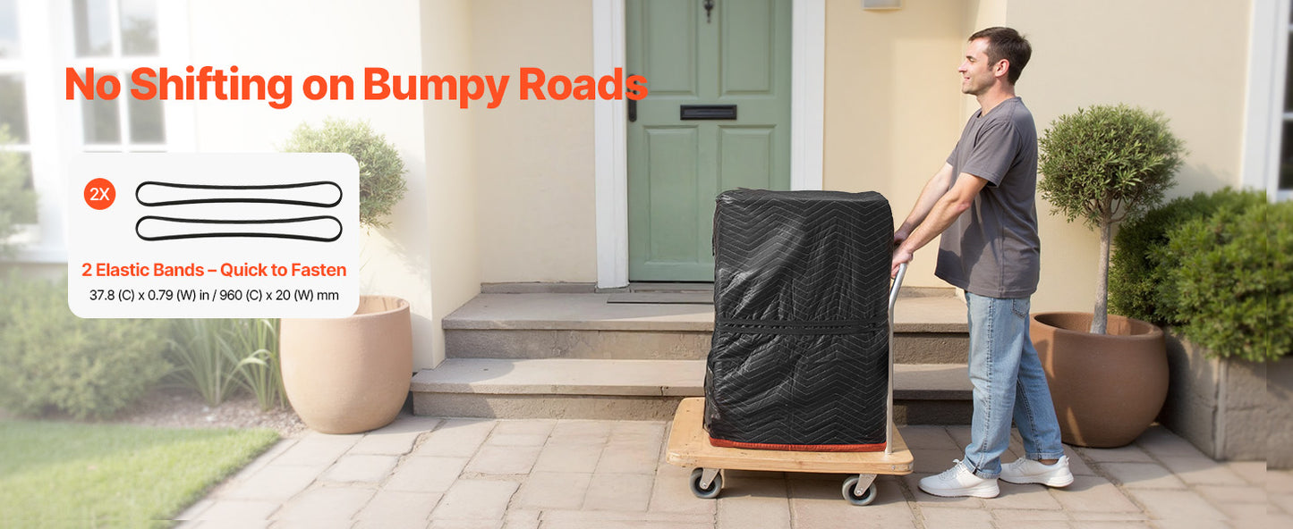 SucceBuy Moving Blanket 6/12Pcs Packing Blankets with Cotton Filling Nonwoven Fabric Padded Moving Blanket for Shipping Wrapping